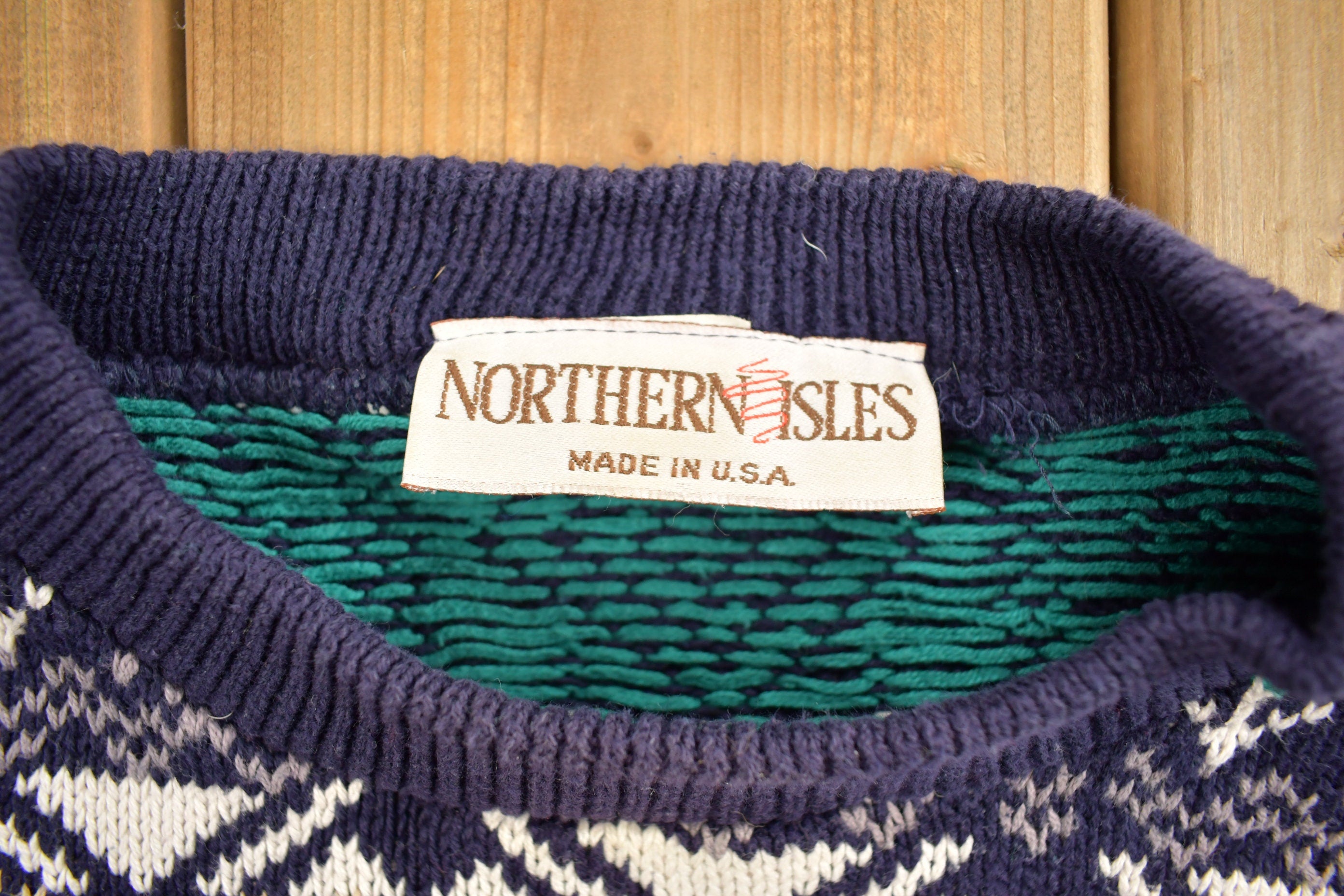 Vintage 1990s Northern Isles Deer Knit Crewneck Sweater
