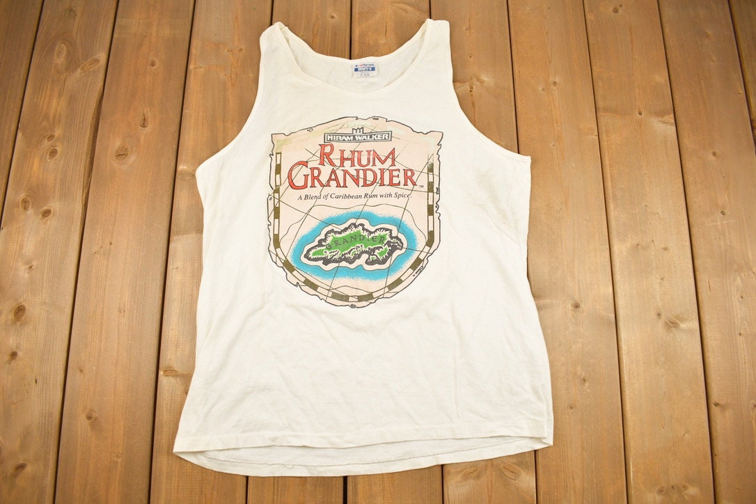 Vintage 1991 Rhum Grandier Graphic Tank Top