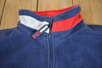 Vintage 1990s Tommy Hilfiger Quater Zip Fleece Sweater - XL