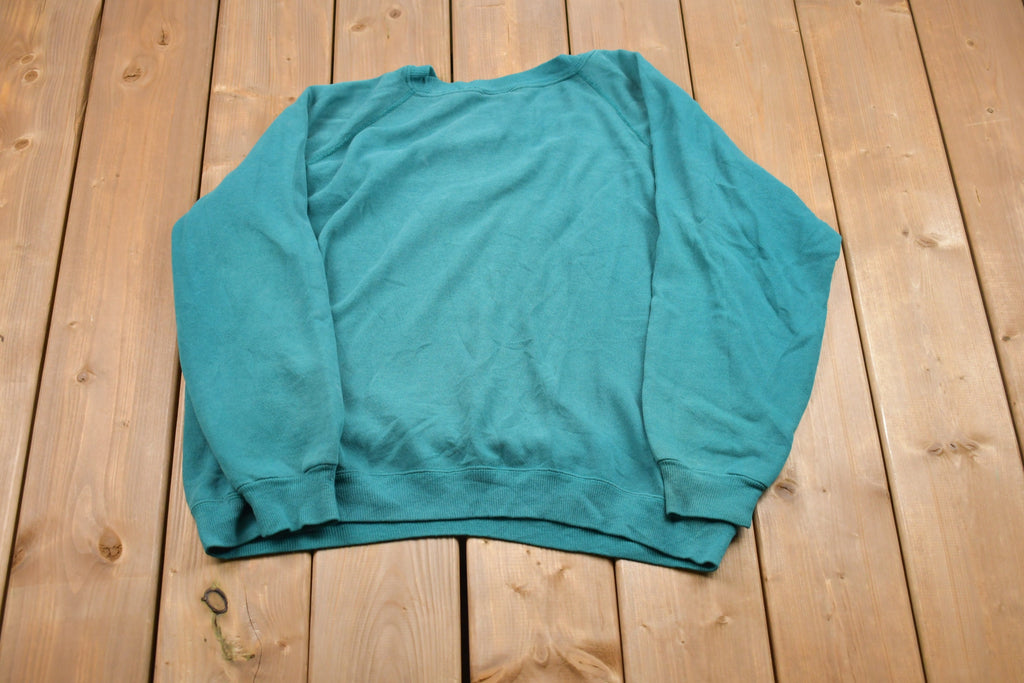 Vintage 1980s Blank Raglan Crewneck Sweatshirt