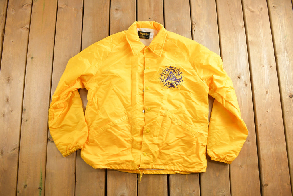 Vintage 1990s Swingster Community Service Satin Bomber Jacket