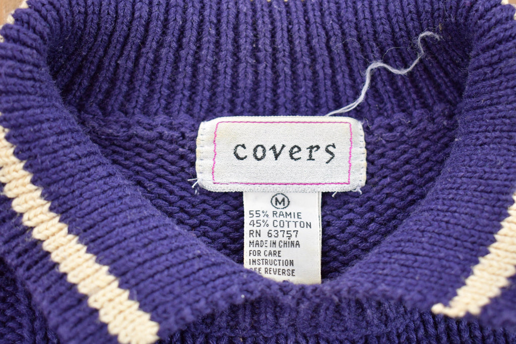 Vintage 1990s Covers Embroidered Knitted Sweater