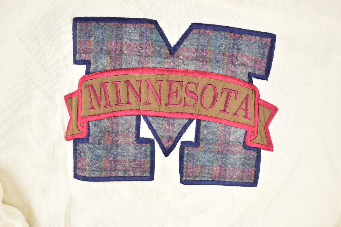 Vintage 1990s Minnesota Big Plaid M Cute Crewneck Sweatshirt Women's XL