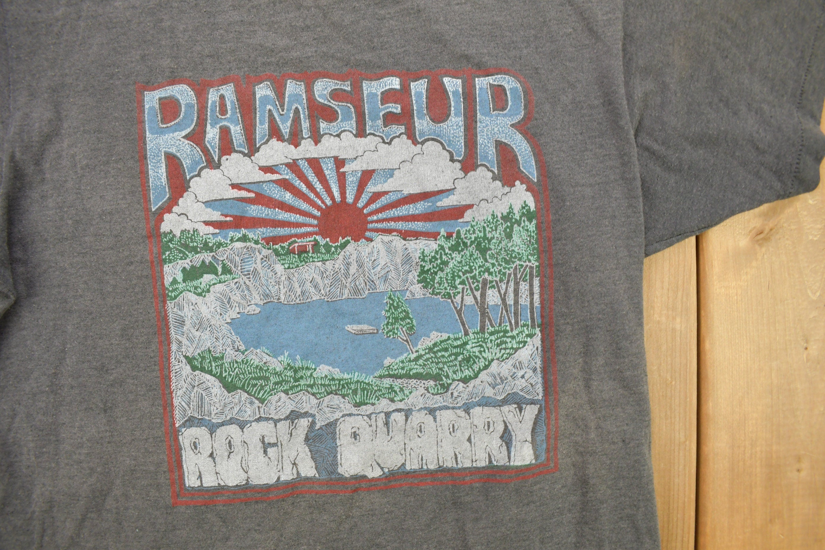 Vintage 1980s Ramseur Rock Quarry North Carolina Souvenir T Shirt