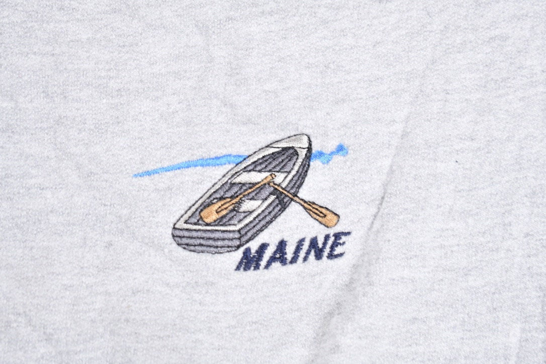 Vintage 1990 Maine Embroidered Crewneck