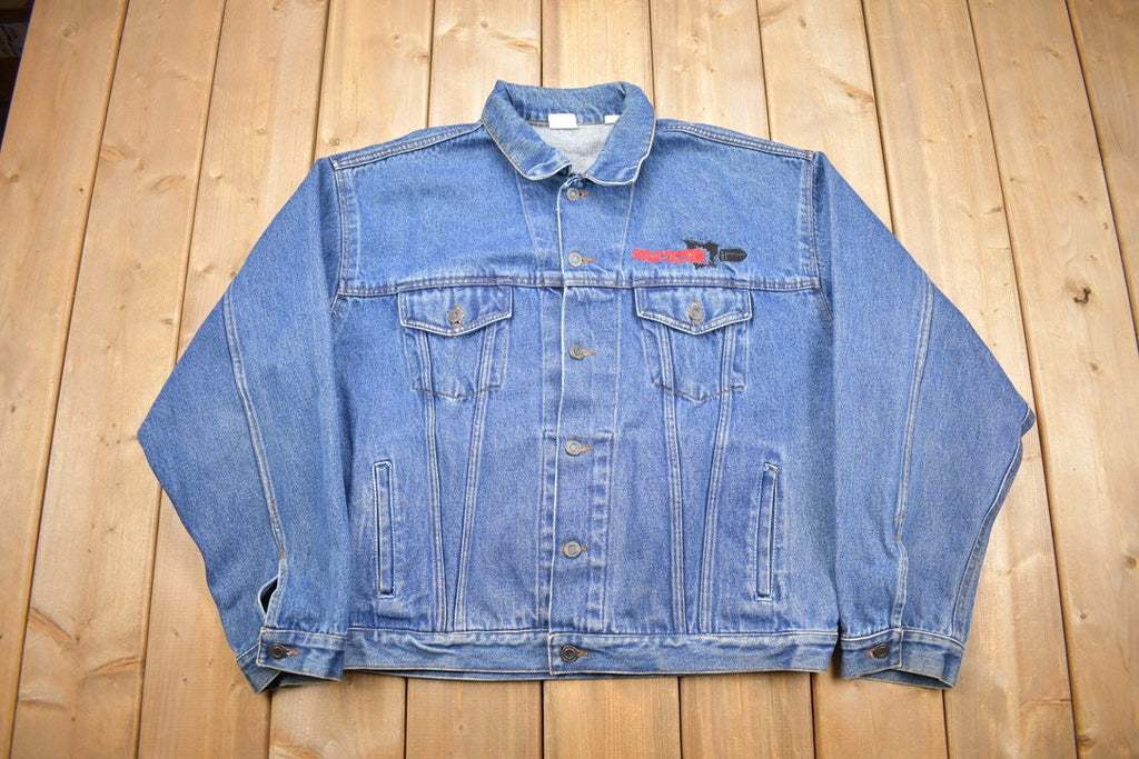 Vintage 1990s Pulp Fiction Embroidered Jean Jacket