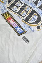 Vintage 1990s Excess Speed Is What you Need NASCAR All Over Print Racing Graphic T-Shirt