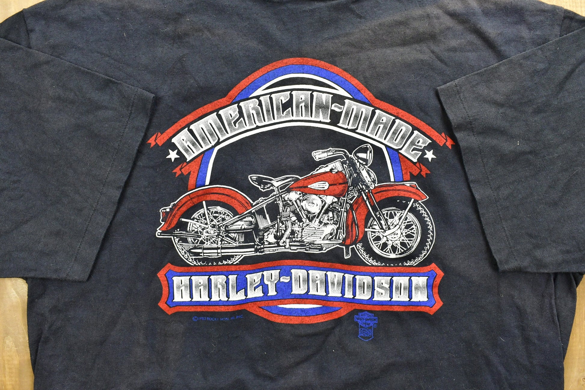 Vintage 1983 Harley Davidson Motorcycles Santa Ana T-Shirt / Single Stitch / Made In USA / 90s Graphic / Biker / Vintage Tee