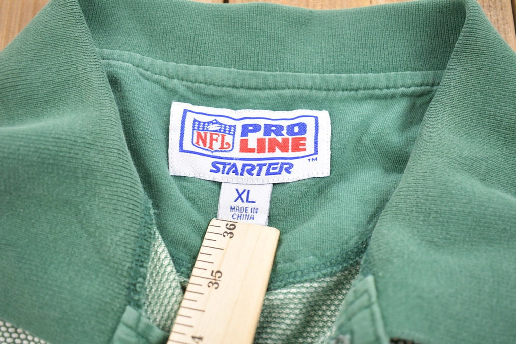Vintage 1990s Embroidered Pro Line Green Bay Packers NFL Button Up Collar T-Shirt