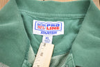 Vintage 1990s Embroidered Pro Line Green Bay Packers NFL Button Up Collar T-Shirt