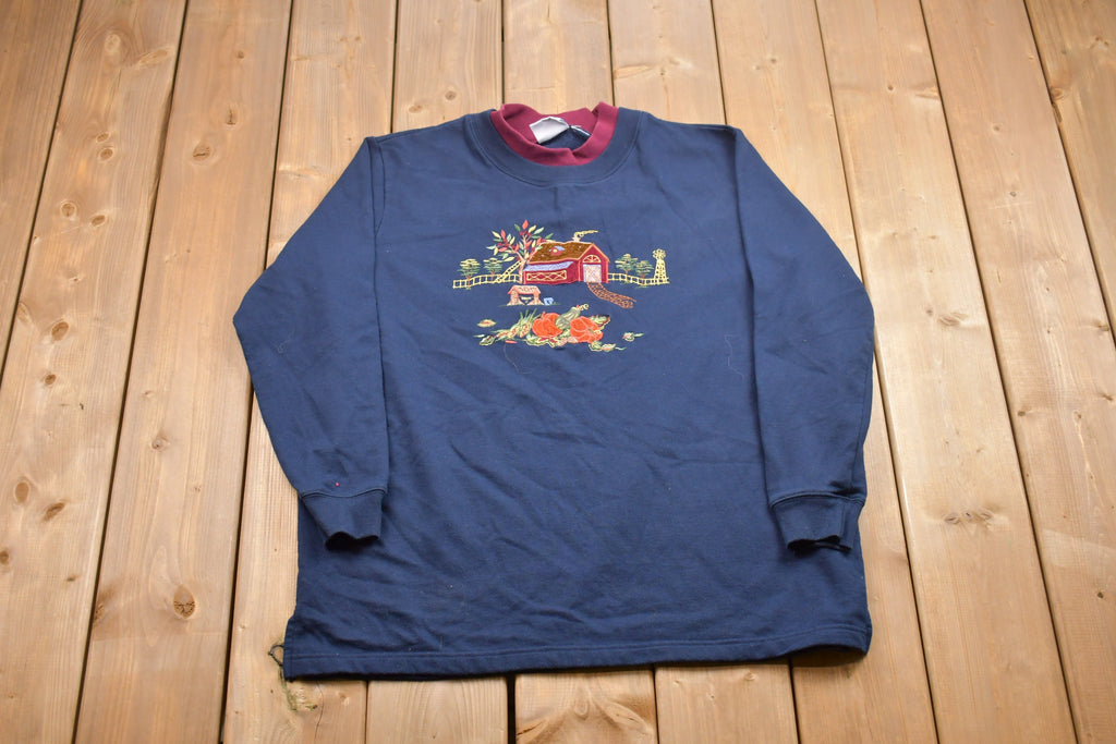Vintage 1990s Bobbie Brooks Farm Pumpkin Patch Crewneck Sweatshirt