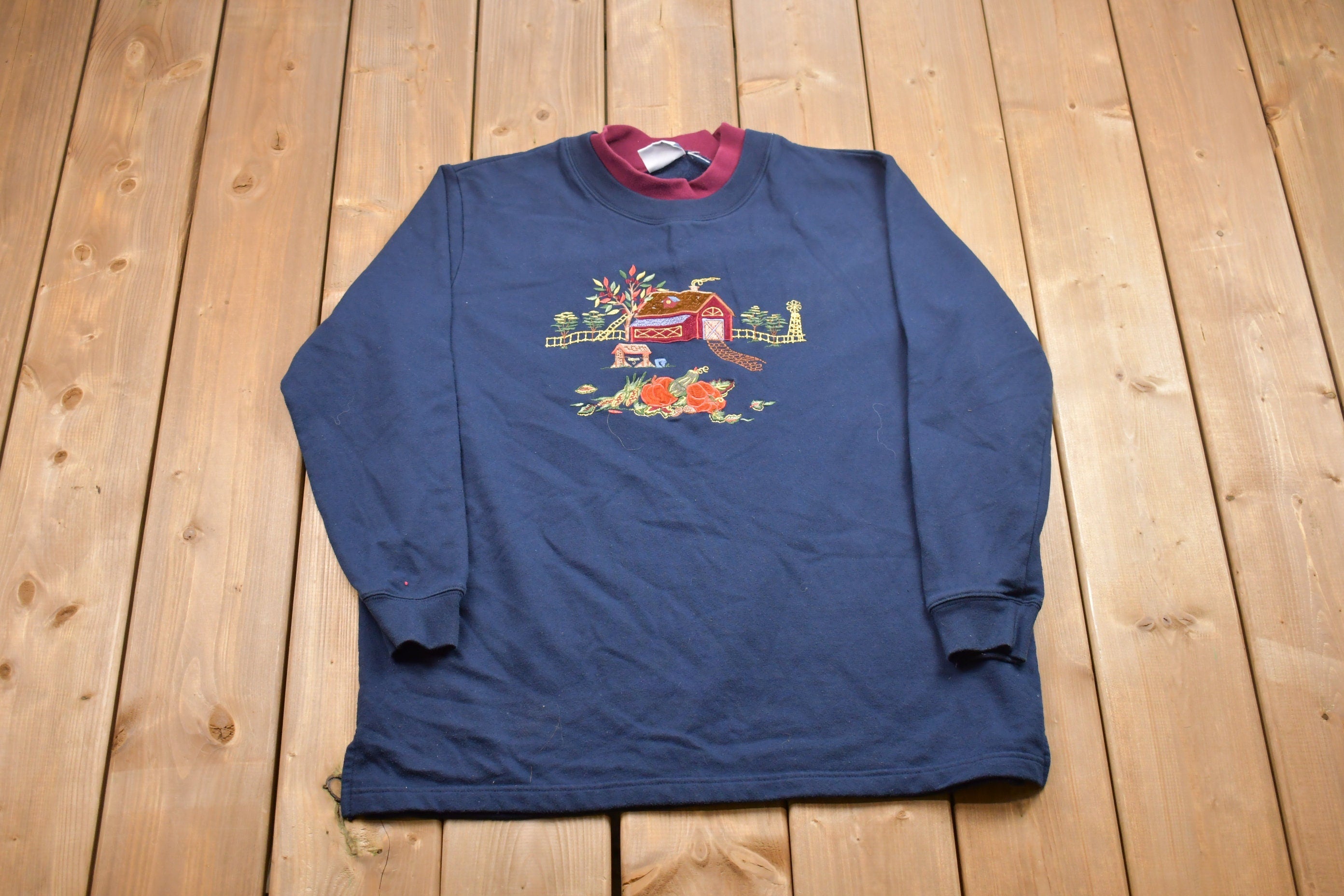 Vintage 1990s Bobbie Brooks Farm Pumpkin Patch Crewneck Sweatshirt