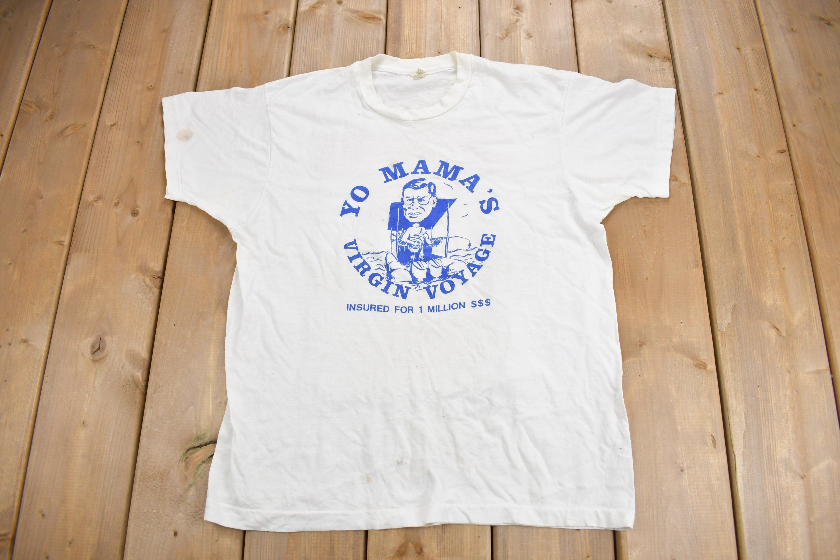 Vintage 1980s Yo Mama's Virgin Voyage Graphic T Shirt