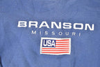 Vintage 1990s Branson Missouri American Flag Crewneck Sweatshirt Men's L