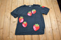 Vintage 1980s Short Sleeve Strawberry Cute Knit Crewneck Sweater