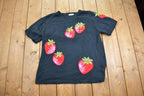 Vintage 1980s Short Sleeve Strawberry Cute Knit Crewneck Sweater
