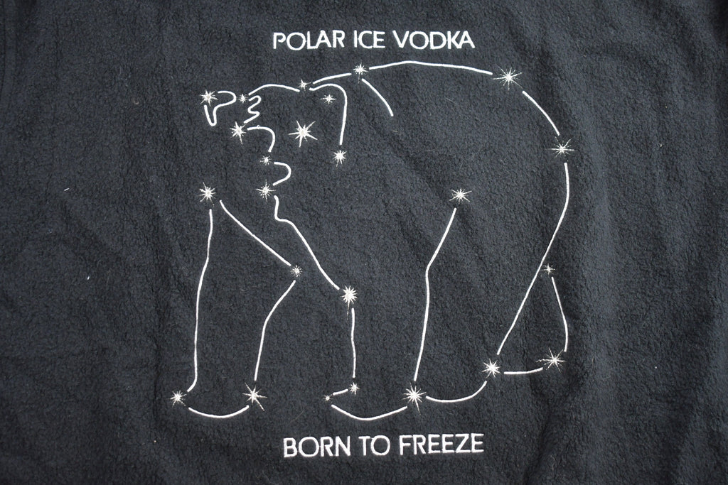 Vintage 1990s Polar Ice Vodka Quarter Zip Fleece Sweatshirt
