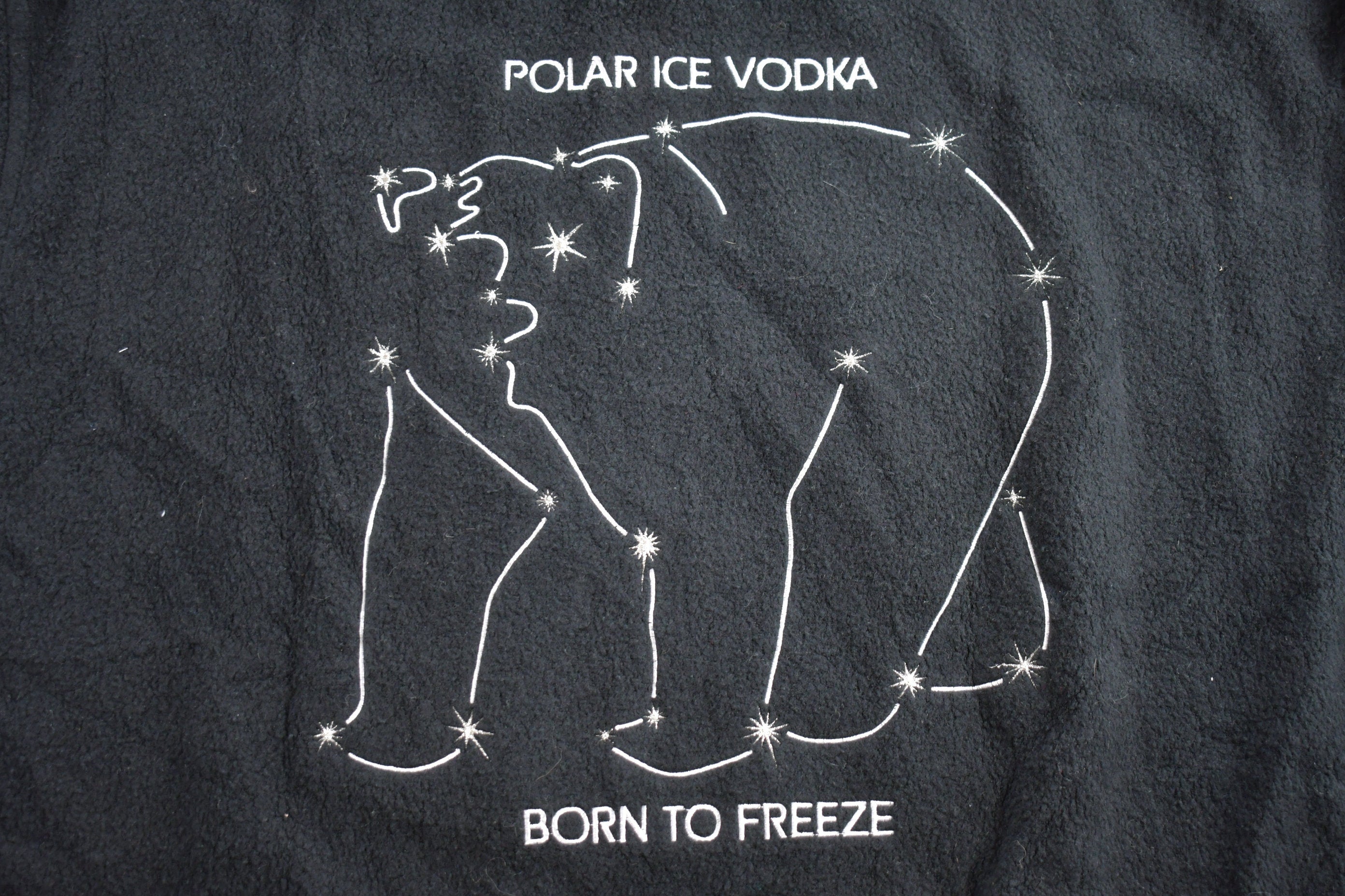 Vintage 1990s Polar Ice Vodka Quarter Zip Fleece Sweatshirt