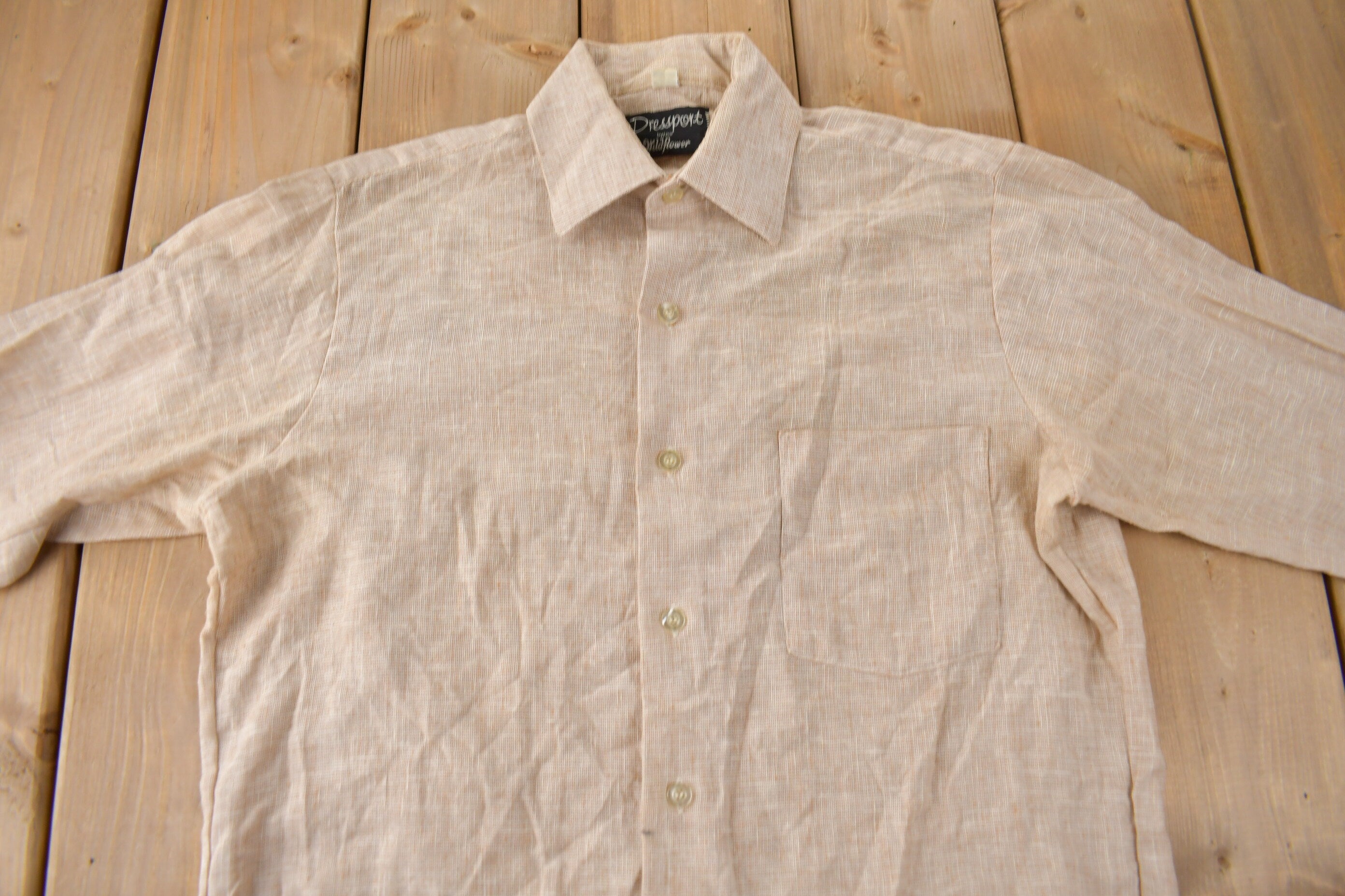 Vintage 1980s Dressport by Wildflower Button Up Dress Shirt Size Small