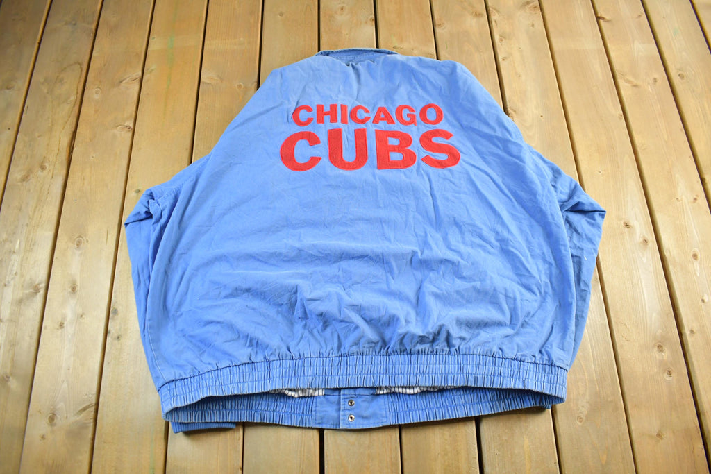 Vintage 1990s Chicago Cubs MLB Embroidered Logo Windbreaker Jacket Men's 5XL