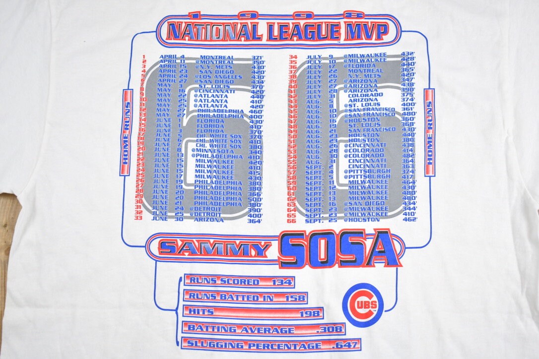 Vintage 1998 Sammy Sosa Cubs MVP Graphic T-Shirt