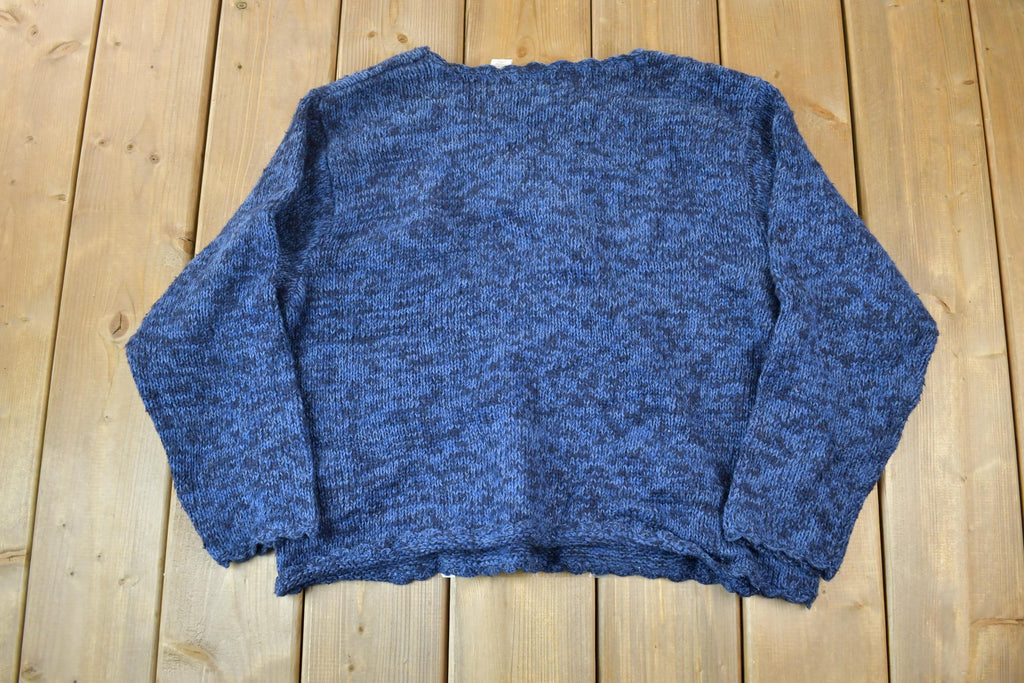 Vintage 1990s Liz Claiborne Lizwear Floral Knit Crewneck Sweater
