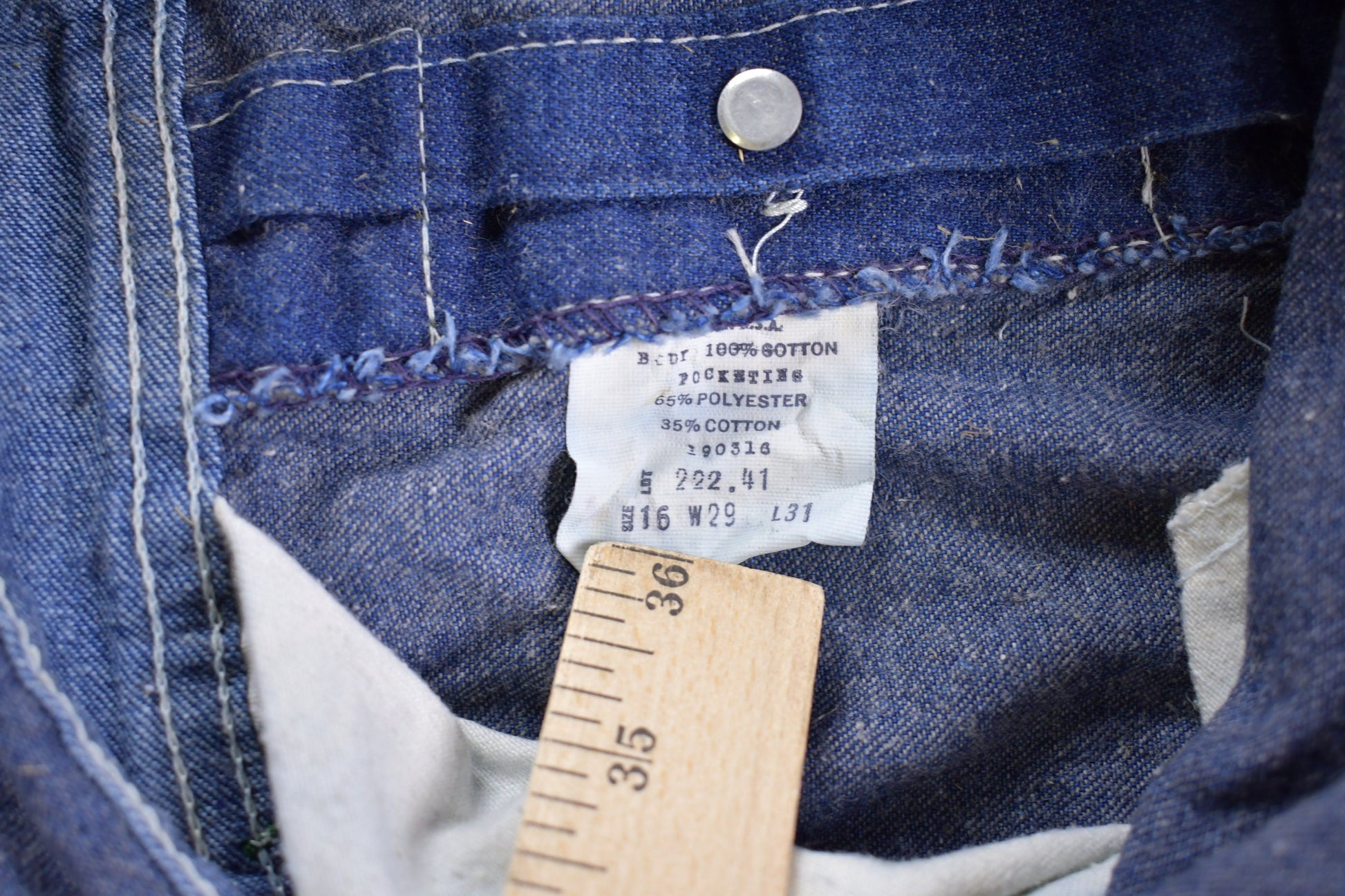 Vintage 1990s Key Denim Overalls Size 26 x 29.5