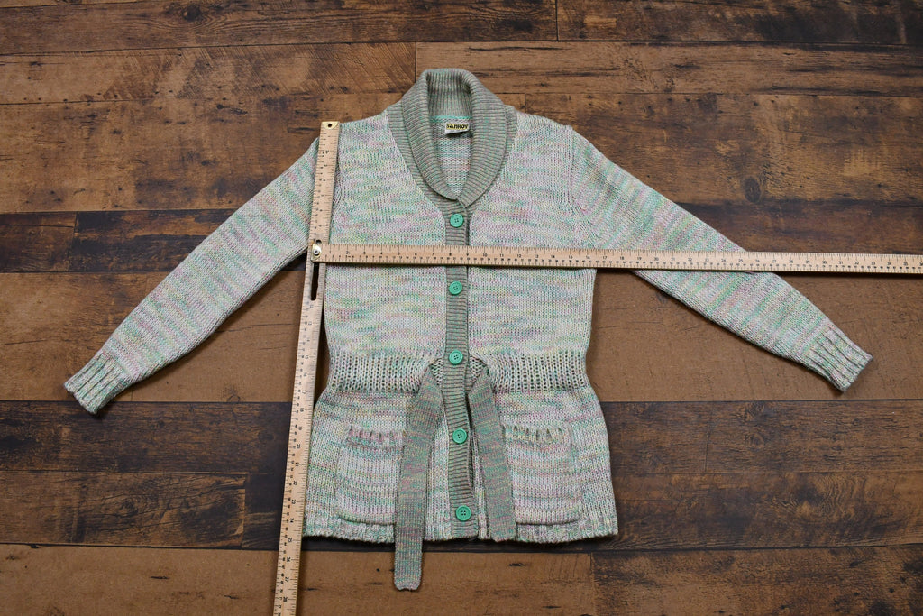 Vintage 1980s Sanroy Button Up Knit Sweater