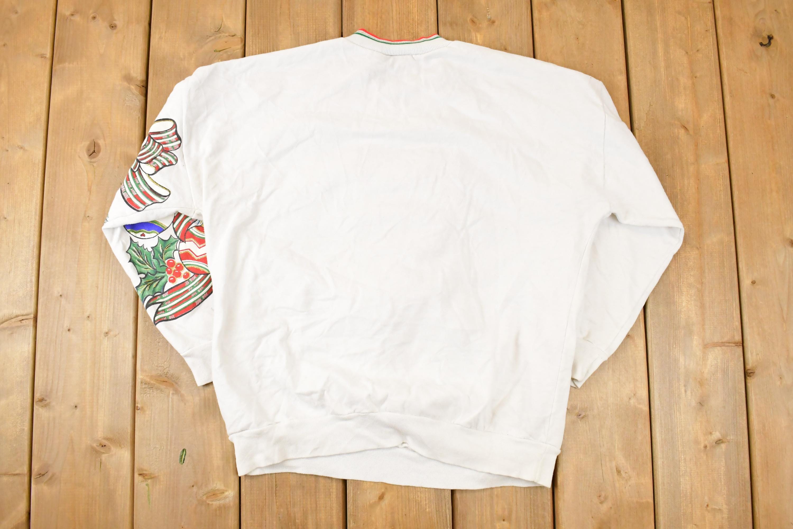 Vintage 1990s Nutcracker Christmas AOP Graphic Print Crewneck Sweatshirt Mens L
