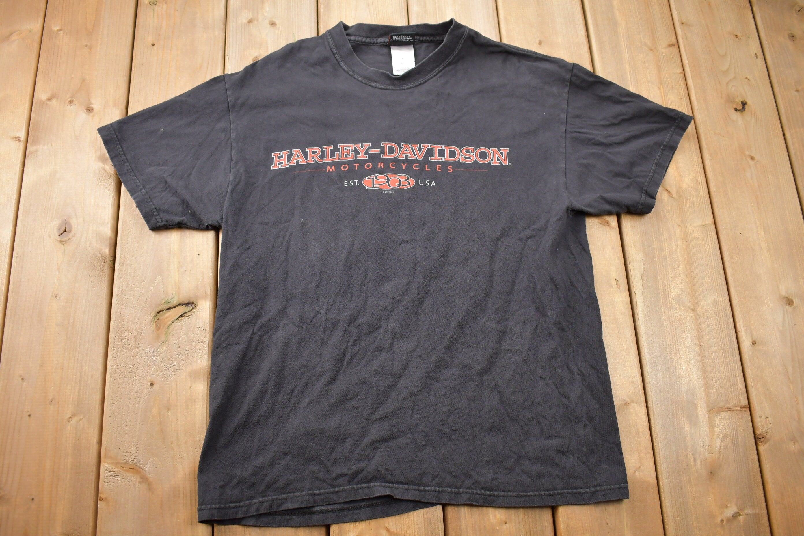 Vintage 2002 Harley Davidson Thunder Mountain Ft Collins Colorado T-Shirt