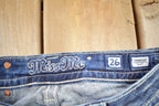 Vintage Y2K Miss Me Bedazzled Low Rise Jeans Size 26x33