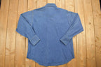 Vintage 1990s Wrangler Western Style Denim Snap Button Shirt
