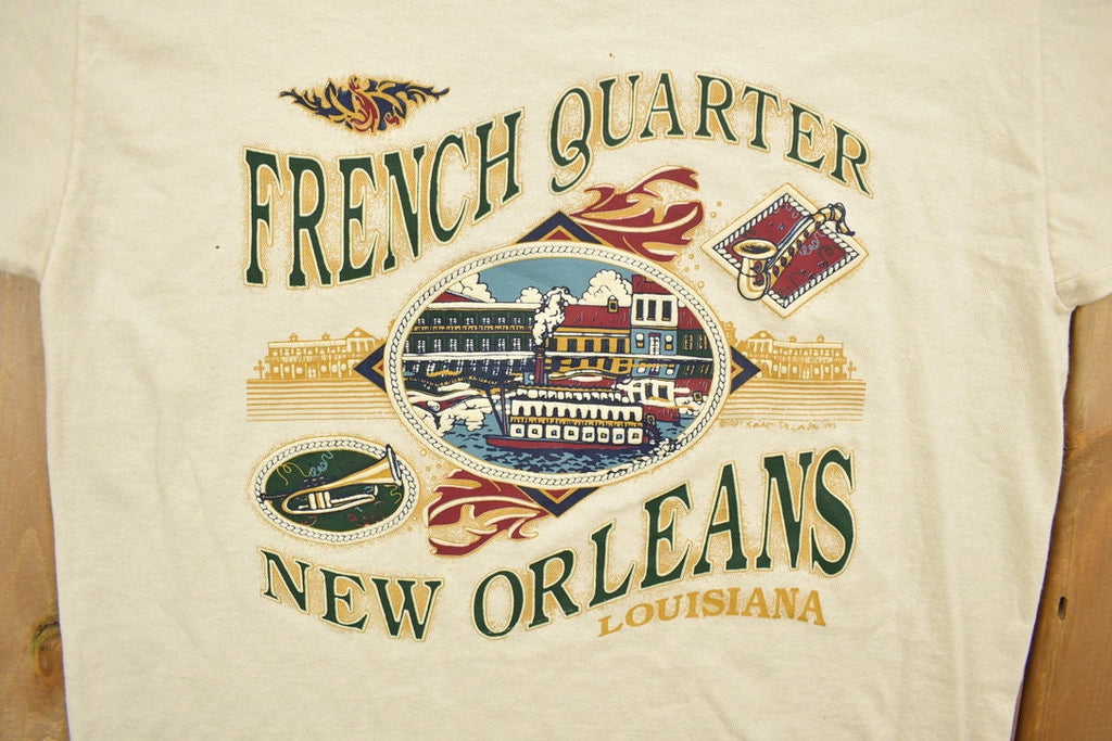 Vintage 1990s New Orleans French Quarter Souvenir T Shirt
