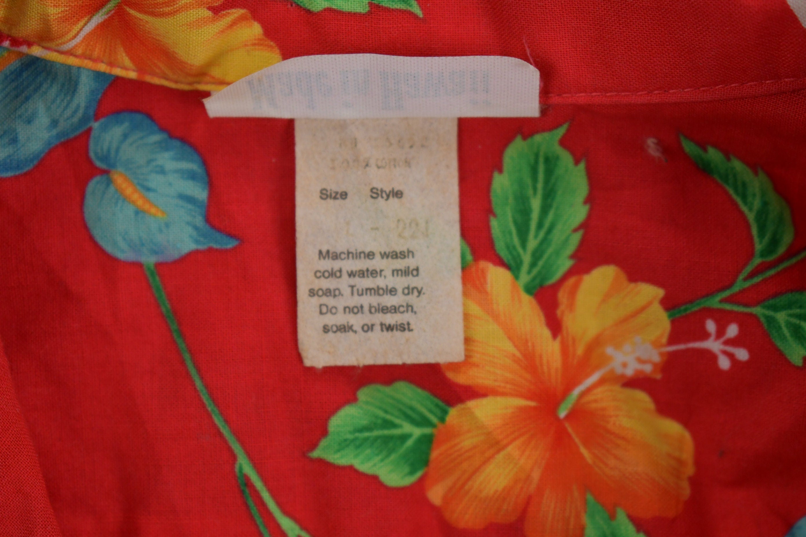 Vintage 1980s Made In Hawaii Hawaiian Button Up Shirt