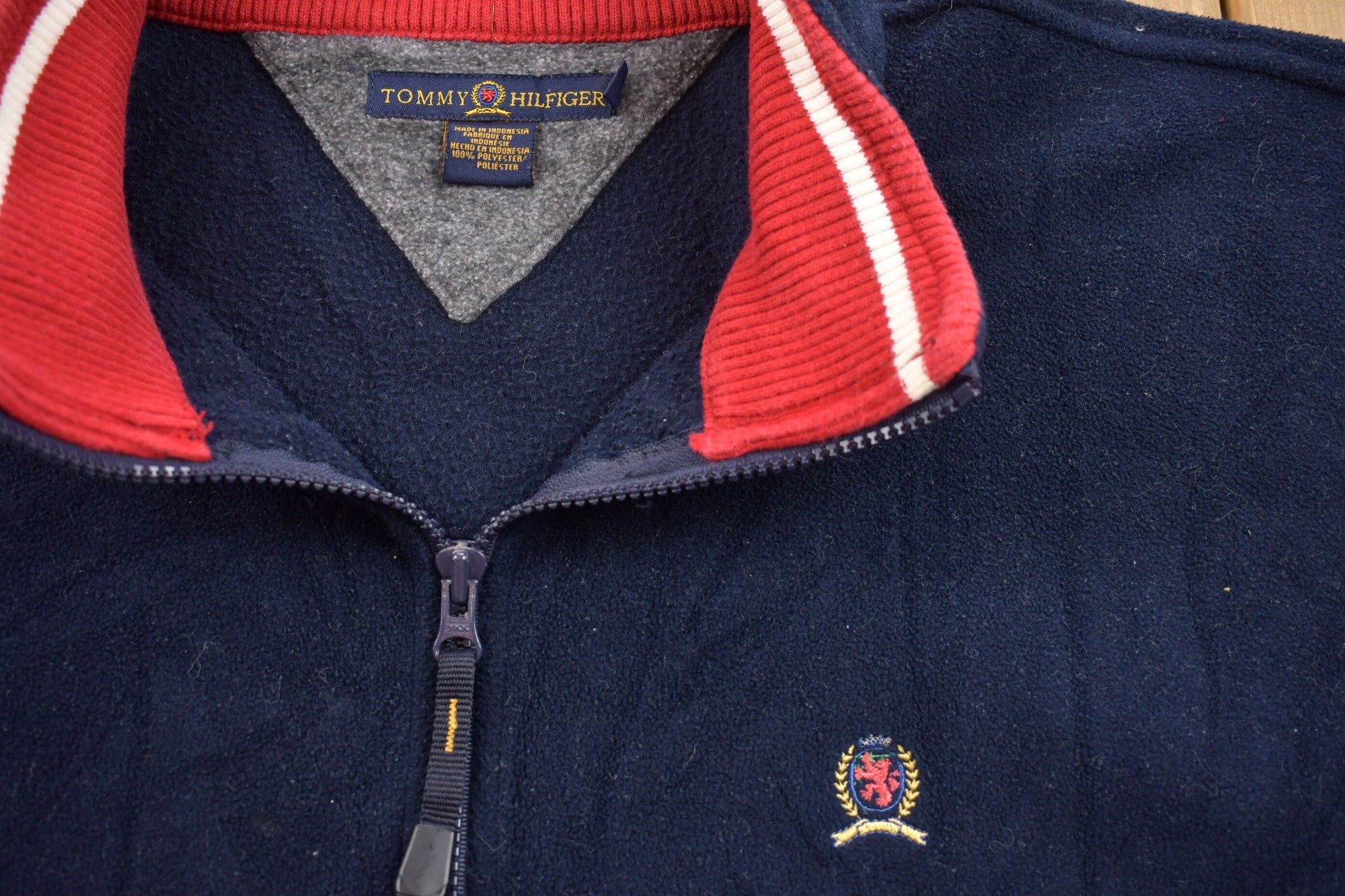 Vintage 1990s Tommy Hilfiger 14 Zip Sweatshirt  90s Crewneck  Vintage Tommy  Spring Time  Essential  Streetwear  90s