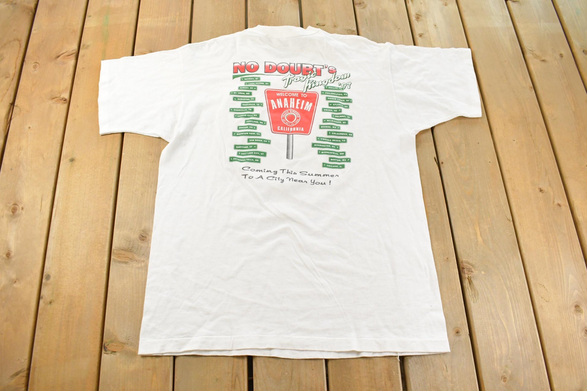 Vintage 1997 No Doubt Tragic Kingdom Tour Band T-Shirt Men's XL