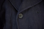 Vintage 1940s WW2-Cold War Ear Era Naval Wool Coat Men's Small