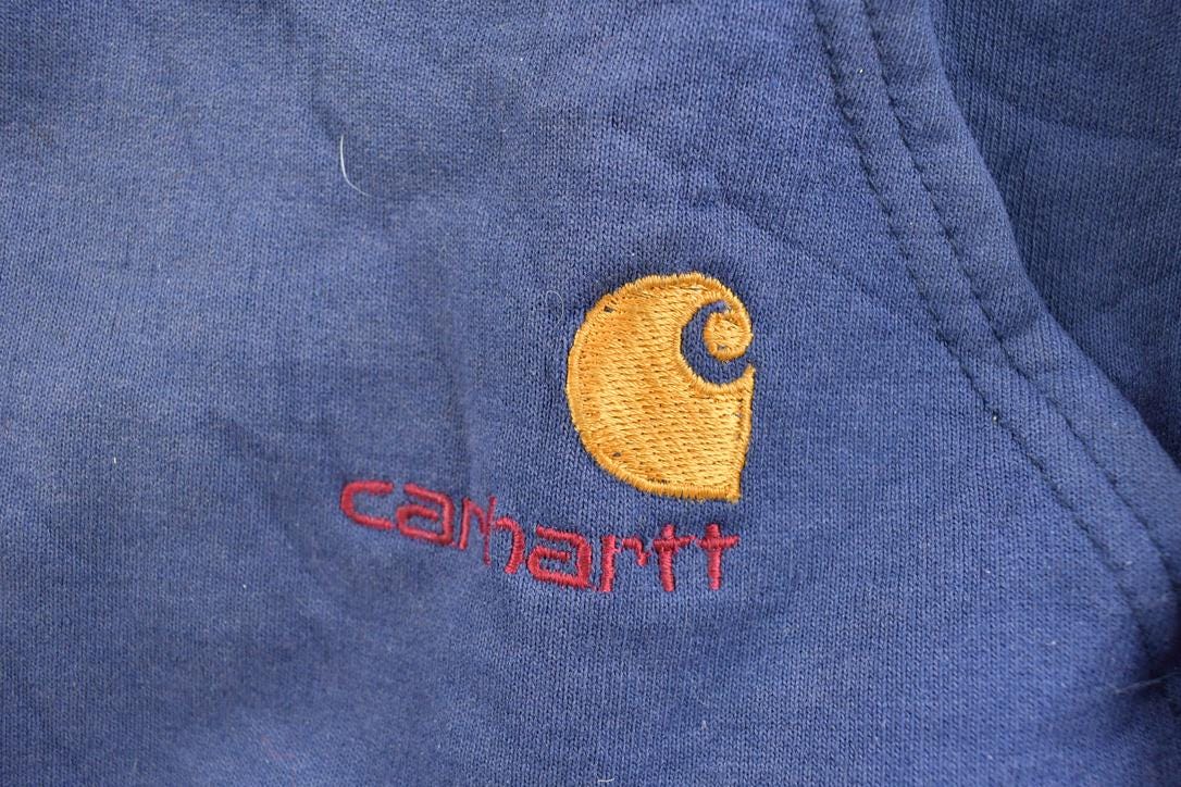 Vintage Distressed Carhartt Full Zip Thermal Lined Hoodie Sweatshirt