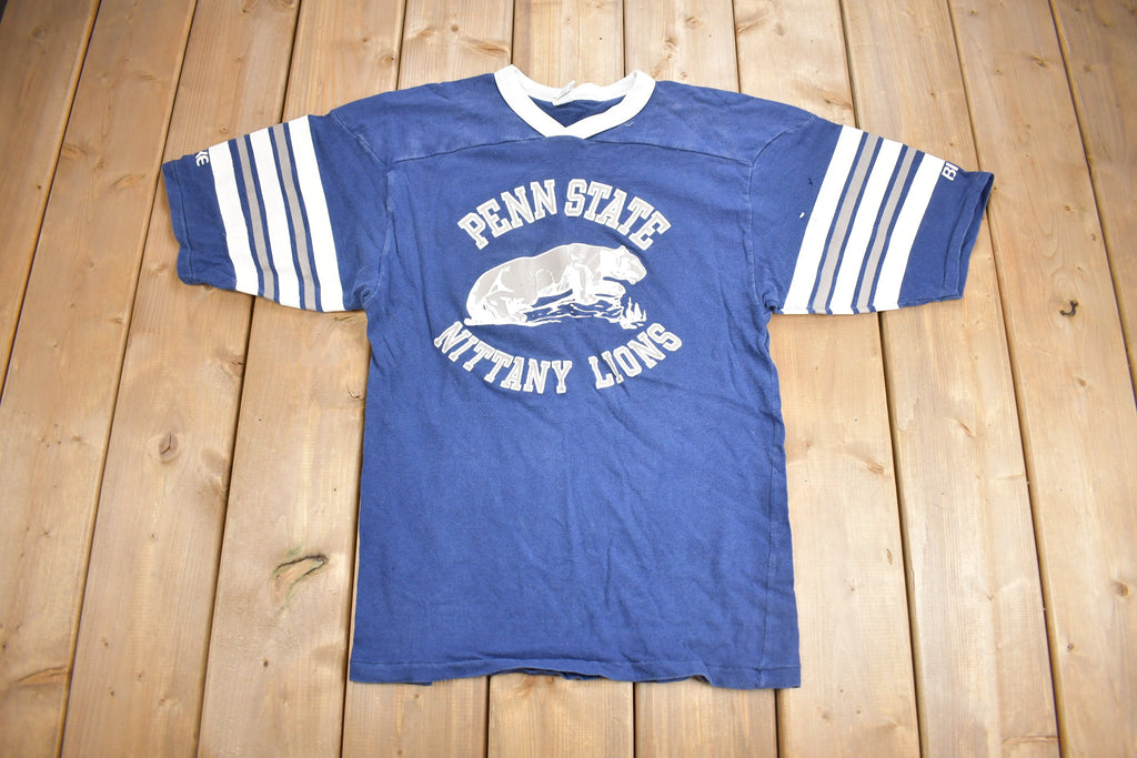 Vintage 1980s Penn State Nittany Lions Collegiate Jersey Raglan Jersey NCAA Tee