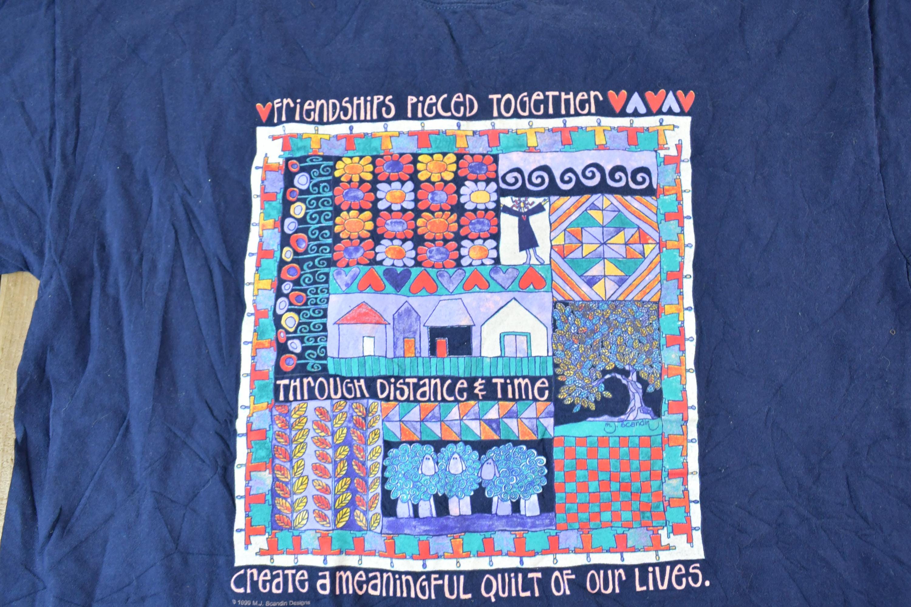 Vintage 1990s Friendships Pieced Together Single Stitch T-Shirt