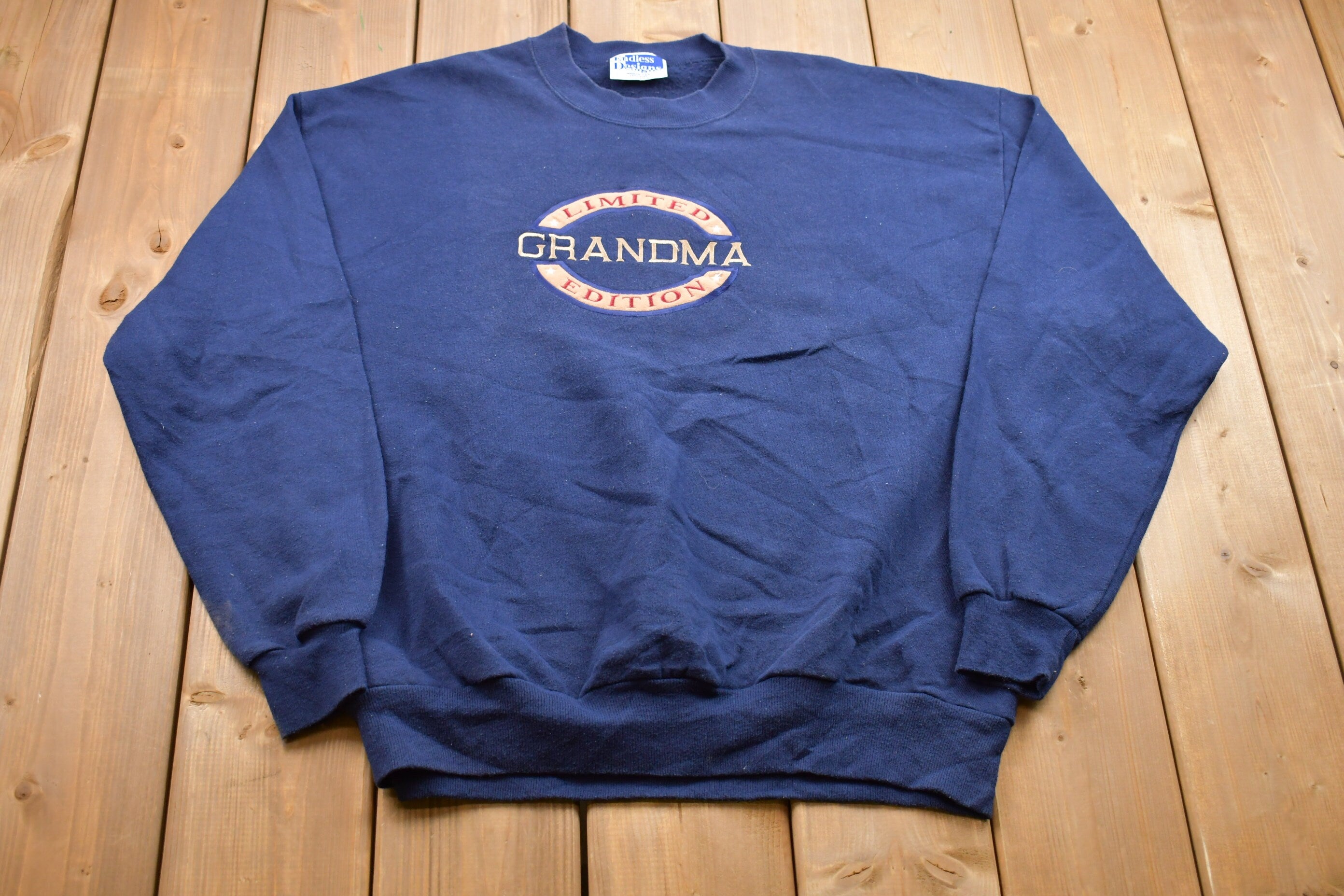 Vintage 1990s Grandma Embroidered Graphic Crewneck Sweatshirt