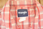 Vintage 1990s Wrangler Plaid Western Button Up Shirt Men's XL