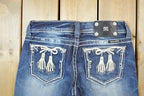 Vintage Y2K Miss Me Bedazzled Low Rise Jeans Size 26x31