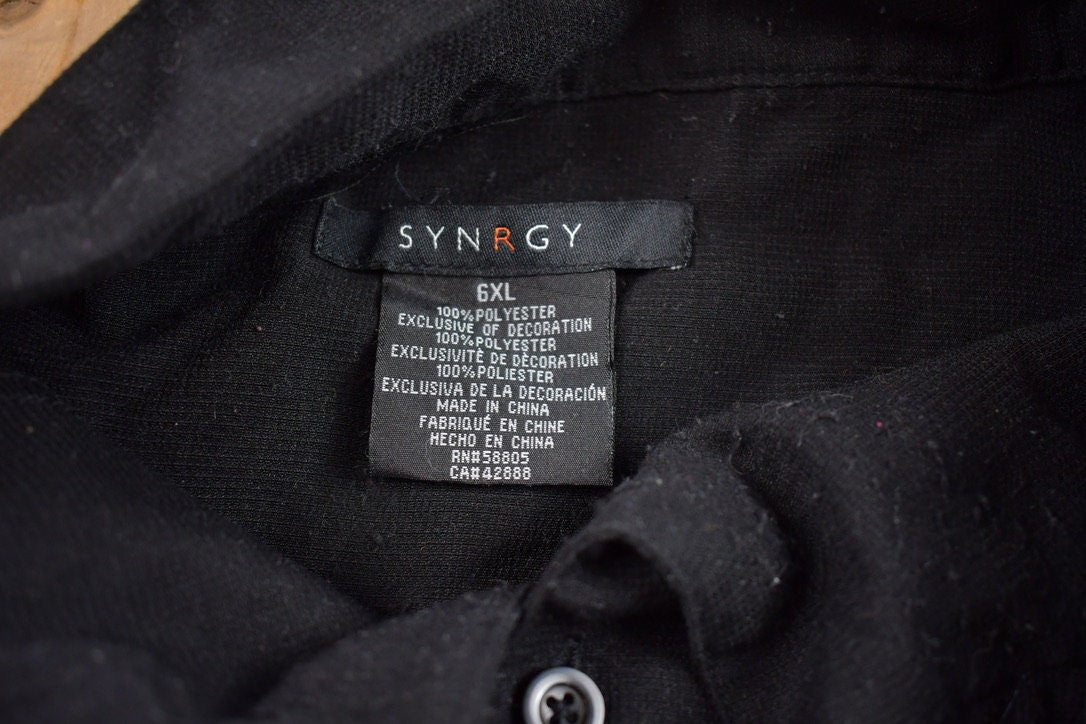 Vintage 1990s Synrgy Abstract Color Block Button Up Shirt