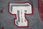 Vintage 2004 Triton Cobras Leather & Wool Varsity Meca Sportswear Amanda Jacket Made In USA