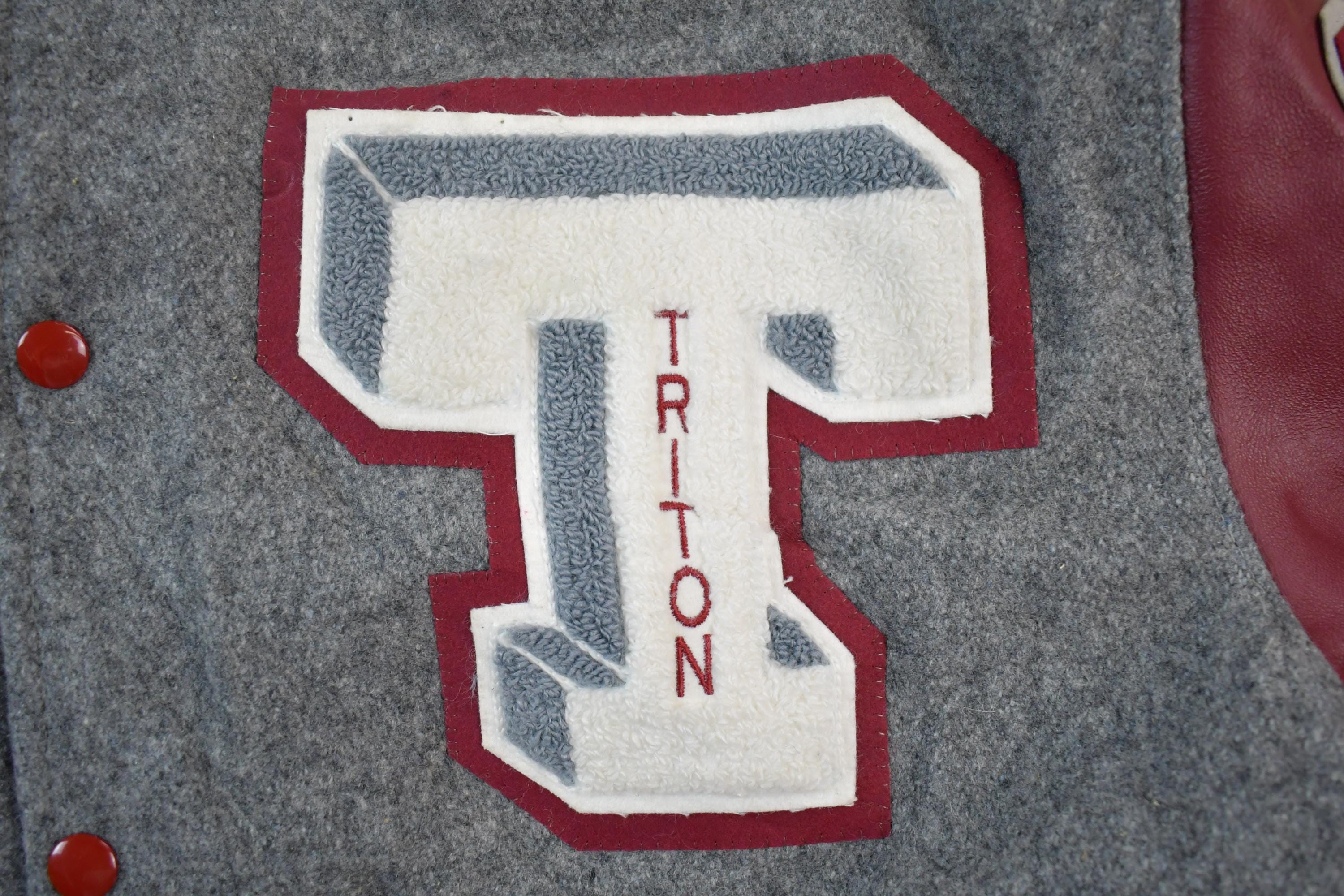 Vintage 2004 Triton Cobras Leather & Wool Varsity Meca Sportswear Amanda Jacket Made In USA