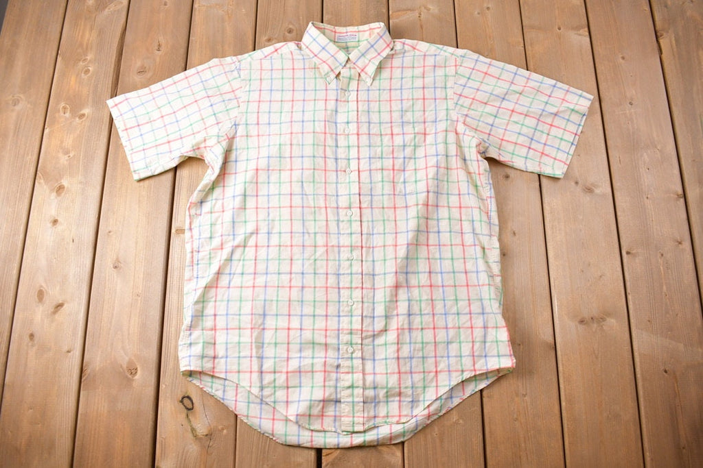 Vintage 1980s McCaffreys Plaid Button Up Shirt