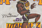 Vintage 1980s Karl Malone Utah Jazz NBA Caricature T-Shirt Mens S