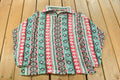 Vintage 1990s Nordic Abstract Pattern Fleece Quarter Zip Sweater Men's Medium