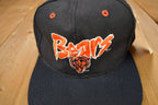 Vintage 1990s Headstock Chicago Bears NFL New Era Snap Back Hat